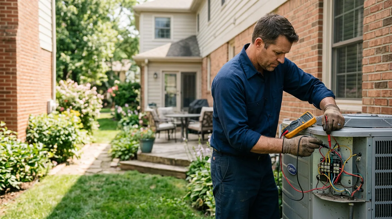 HVAC technician working near Garden City, TX